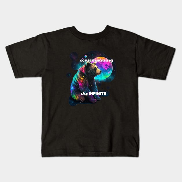 Deep Space Thoughts Kids T-Shirt by WonderFlux